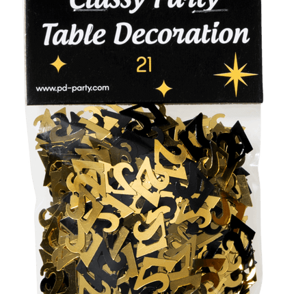 Tafelconfetti 21 Jaar 20gr van Paper Dreams koop je bij Partywinkel