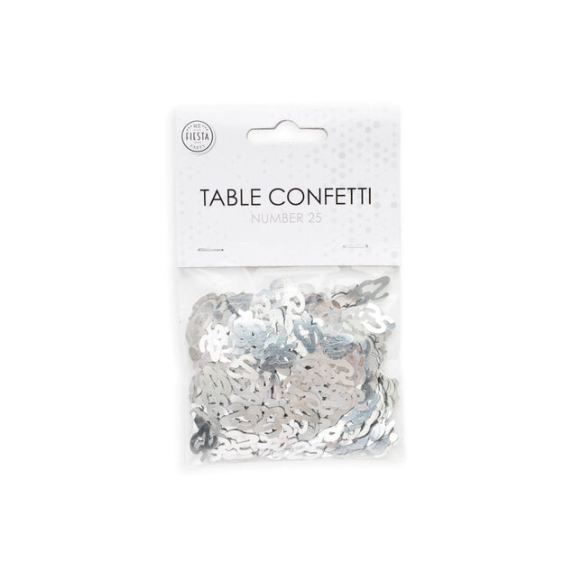 Tafelconfetti 25 Jaar Zilver van WeFiesta koop je bij Partywinkel