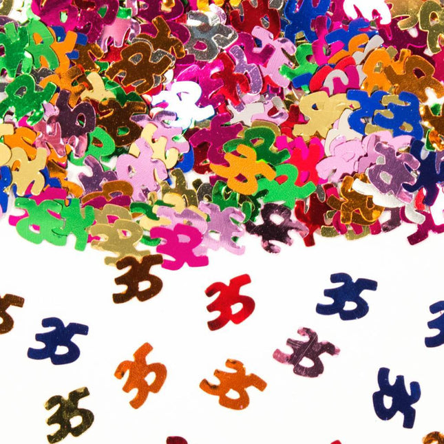 Tafelconfetti 35 Jaar 1cm 600st van Haza Witbaard koop je bij Partywinkel