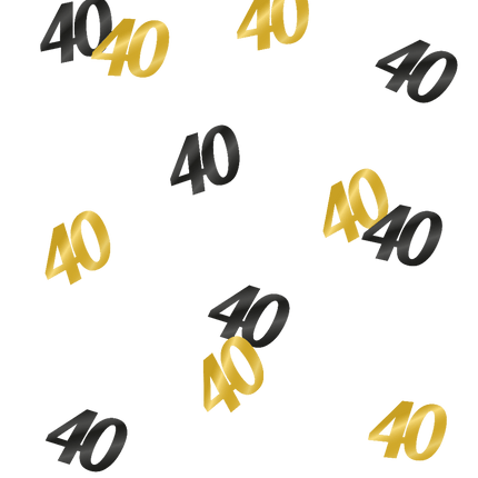 Tafelconfetti 40 Jaar 20gr van Paper Dreams koop je bij Partywinkel