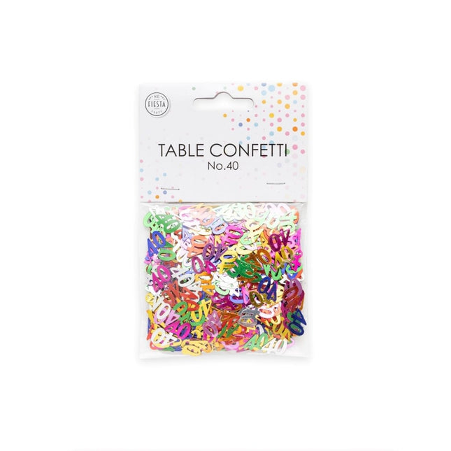Tafelconfetti 40 Jaar Gekleurd van WeFiesta koop je bij Partywinkel