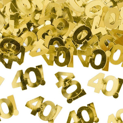Tafelconfetti 40 Jaar Goud van Partydeco koop je bij Partywinkel