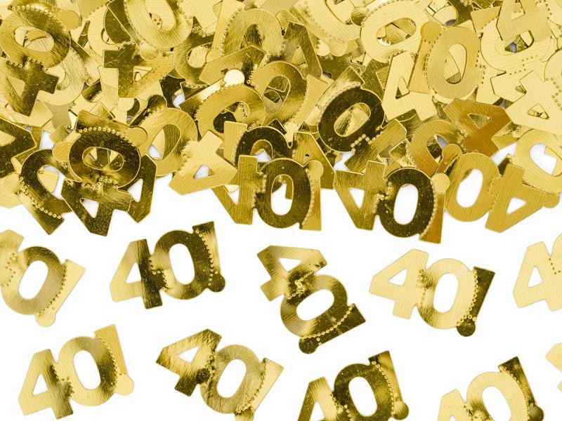 Tafelconfetti 40 Jaar Goud van Partydeco koop je bij Partywinkel