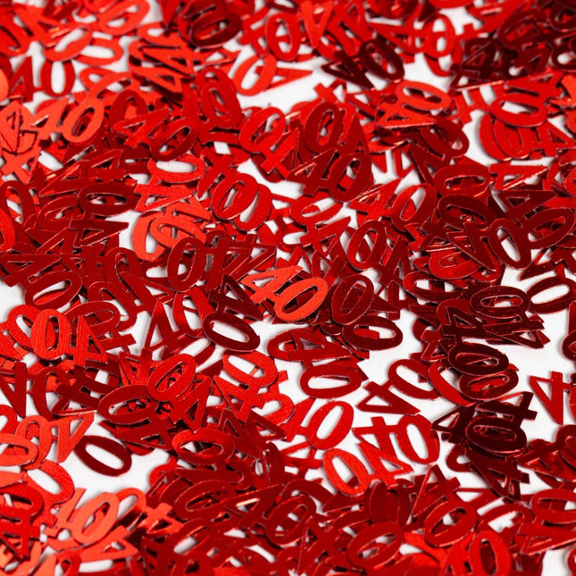 Tafelconfetti 40 Jaar Rood van WeFiesta koop je bij Partywinkel