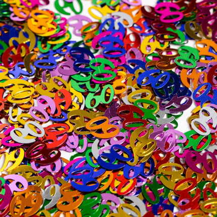 Tafelconfetti 60 Jaar Gekleurd van WeFiesta koop je bij Partywinkel