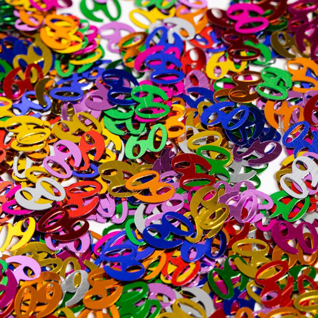 Tafelconfetti 60 Jaar Gekleurd van WeFiesta koop je bij Partywinkel