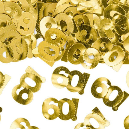 Tafelconfetti 60 Jaar Goud van Partydeco koop je bij Partywinkel