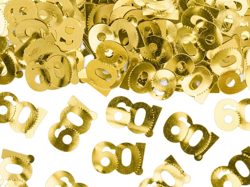 Tafelconfetti 60 Jaar Goud van Partydeco koop je bij Partywinkel