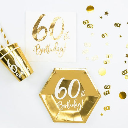 Tafelconfetti 60 Jaar Goud van Partydeco koop je bij Partywinkel