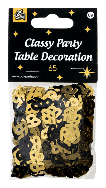 Tafelconfetti 65 Jaar 20gr van Paper Dreams koop je bij Partywinkel