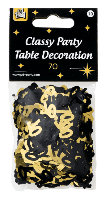 Tafelconfetti 70 Jaar 20gr van Paper Dreams koop je bij Partywinkel