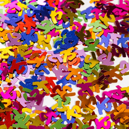 Tafelconfetti 75 Jaar Gekleurd van WeFiesta koop je bij Partywinkel