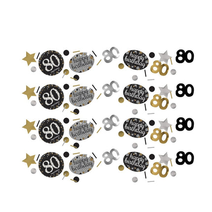 Tafelconfetti 80 Jaar Happy Birthday 34gr van Riethmueller koop je bij Partywinkel
