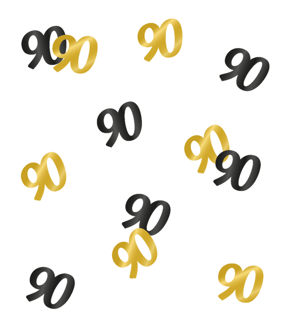 Tafelconfetti 90 Jaar 20gr van Paper Dreams koop je bij Partywinkel