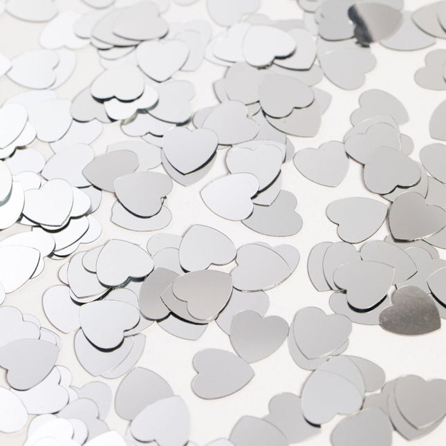 Tafelconfetti Hartjes Zilver van WeFiesta koop je bij Partywinkel