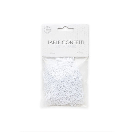 Tafelconfetti Just Married Wit van WeFiesta koop je bij Partywinkel