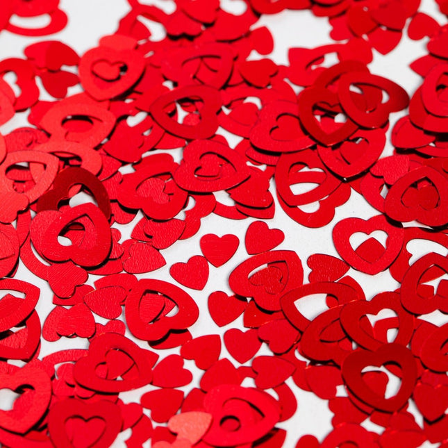 Tafelconfetti Open Hartjes Rood van WeFiesta koop je bij Partywinkel