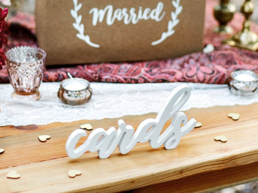 Tafeldecoratie Cards Wit 20cm van Partydeco koop je bij Partywinkel