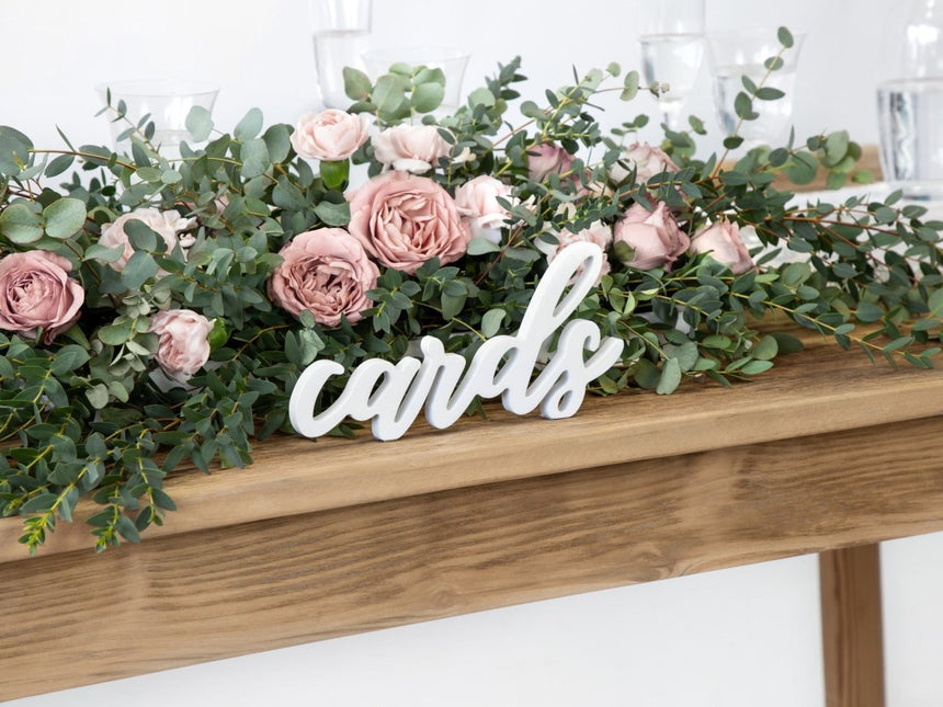 Tafeldecoratie Cards Wit 20cm van Partydeco koop je bij Partywinkel