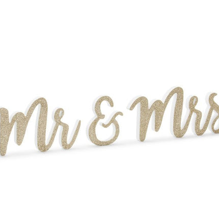 Tafeldecoratie Mr & Mrs 50cm van Partydeco koop je bij Partywinkel