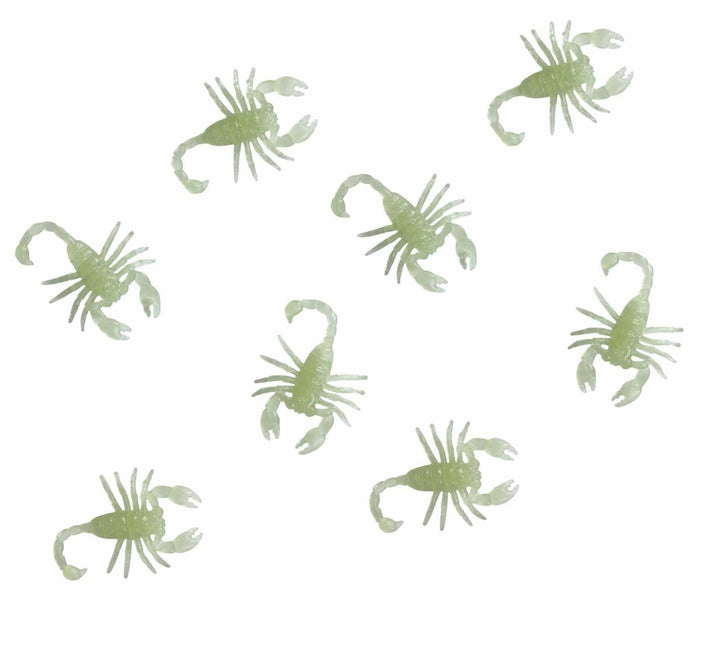 Tafeldecoratie Schorpioenen Glow In Teh Dark 6cm 8st van Fiestas Guirca koop je bij Partywinkel