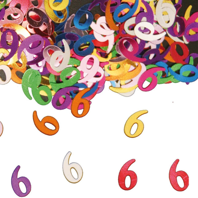 Tafeldecoratie / sierconfetti nummer 6 van Folat koop je bij Partywinkel