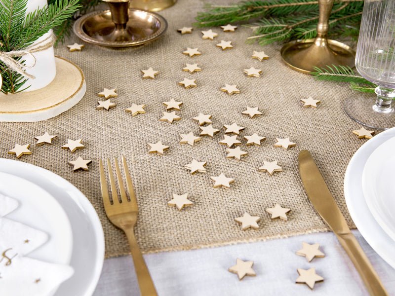 Tafeldecoratie Sterren Hout 2cm 50st van Partydeco koop je bij Partywinkel