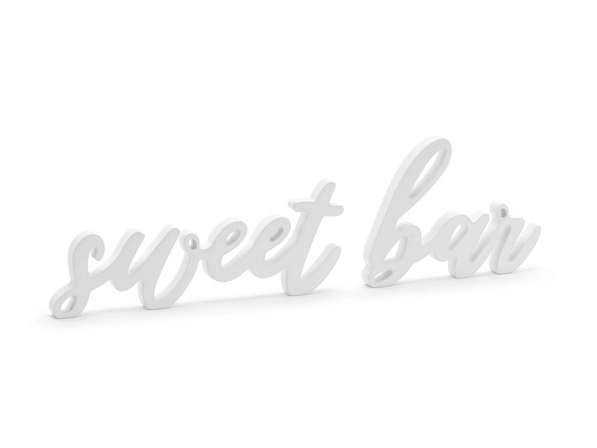 Tafeldecoratie Sweet Bar Wit 37cm van Partydeco koop je bij Partywinkel
