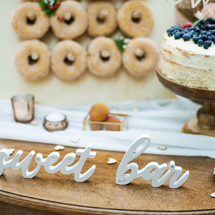 Tafeldecoratie Sweet Bar Wit 37cm van Partydeco koop je bij Partywinkel
