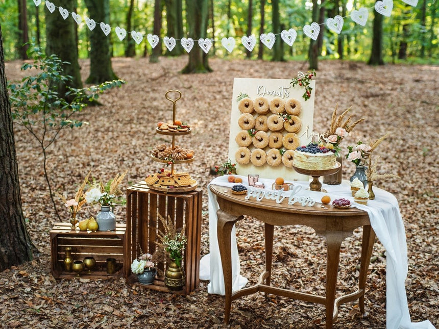 Tafeldecoratie Sweet Bar Wit 37cm van Partydeco koop je bij Partywinkel