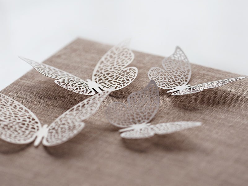 Tafeldecoratie Vlinder Papier Wit 8cm 10st van Partydeco koop je bij Partywinkel
