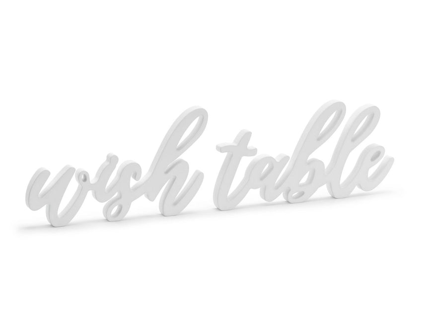 Tafeldecoratie Wish Table Wit 40cm van Partydeco koop je bij Partywinkel