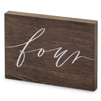 Tafelnummer Four 18cm van Partydeco koop je bij Partywinkel
