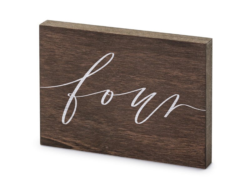 Tafelnummer Four 18cm van Partydeco koop je bij Partywinkel