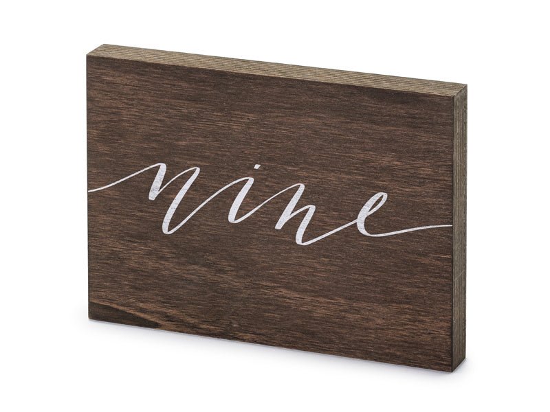 Tafelnummer Nine 18cm van Partydeco koop je bij Partywinkel