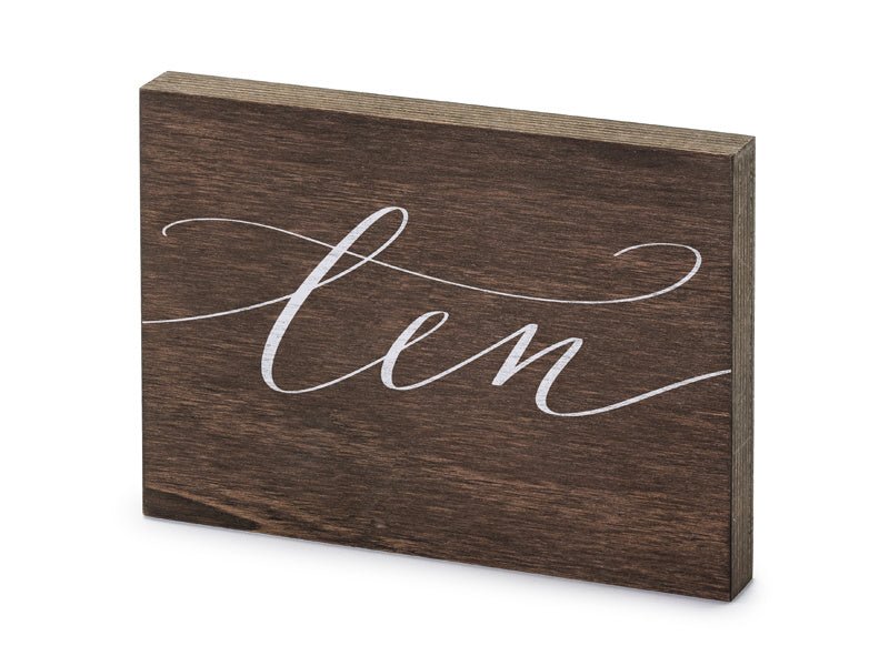 Tafelnummer Ten 18cm van Partydeco koop je bij Partywinkel