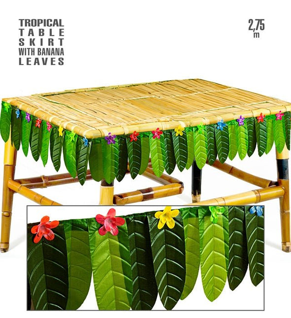 Tafelrandversiering Tropical Met Bananenblad 2,75 M van Widmann koop je bij Partywinkel