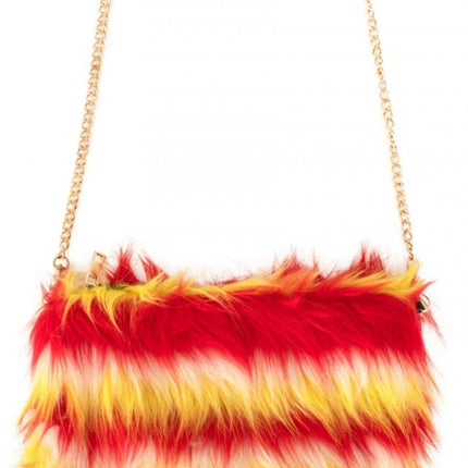 Tas Rood Wit Geel Lange Pluche van PartyXplosion koop je bij Partywinkel