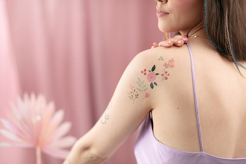 Tattoos Bloemen Mix 19st van Partydeco koop je bij Partywinkel