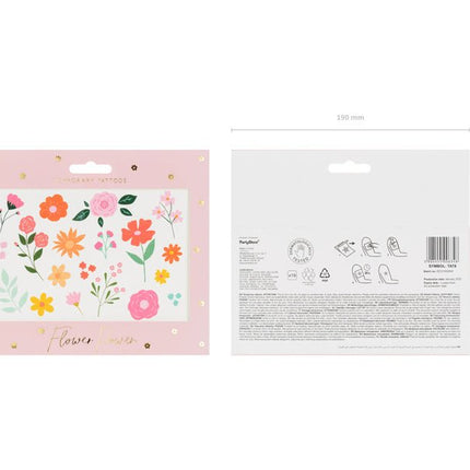 Tattoos Bloemen Mix 19st van Partydeco koop je bij Partywinkel