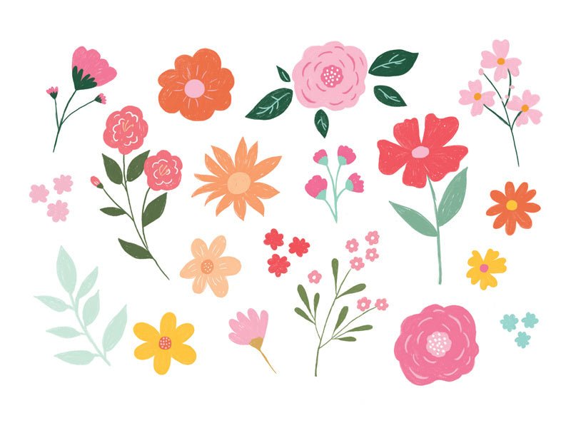 Tattoos Bloemen Mix 19st van Partydeco koop je bij Partywinkel