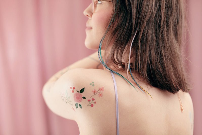 Tattoos Bloemen Mix 19st van Partydeco koop je bij Partywinkel