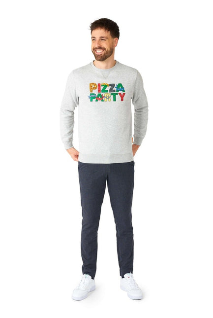 Teenage Mutant Hero Turtle Pizza Party Trui Heren OppoSuits van OppoSuits koop je bij Partywinkel
