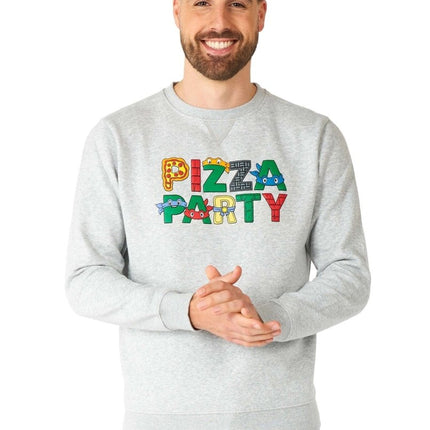 Teenage Mutant Hero Turtle Pizza Party Trui Heren OppoSuits van OppoSuits koop je bij Partywinkel