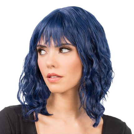 Tessa Wig, Blue, 35 cm