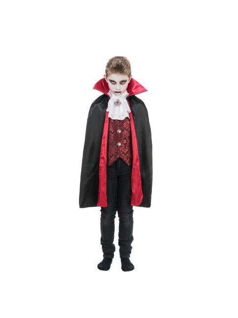Theodor Vampire Costume for Kids, Black and Red