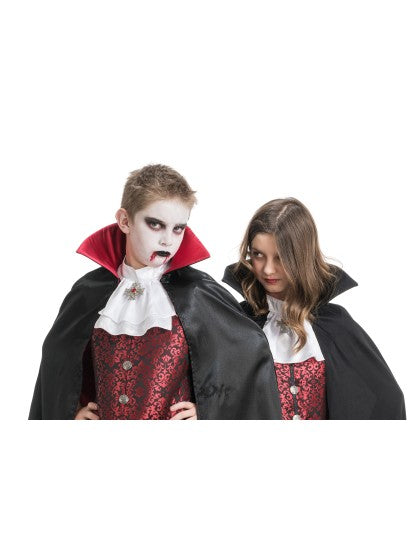 Theodor Vampire Costume for Kids, Black and Red