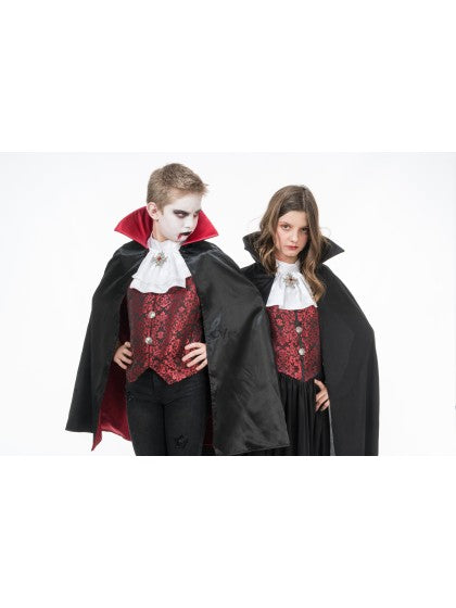 Theodora Vampire Costume for Girls, Black and Red