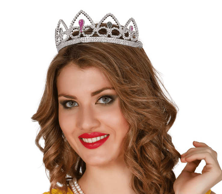 Tiara Zilveren Glitter van Fiestas Guirca koop je bij Partywinkel