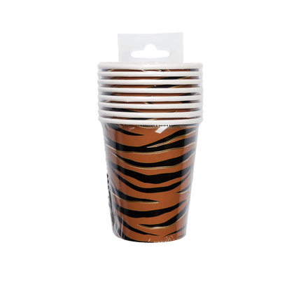Tijger Bekers 250ml 8st van Paper Dreams koop je bij Partywinkel